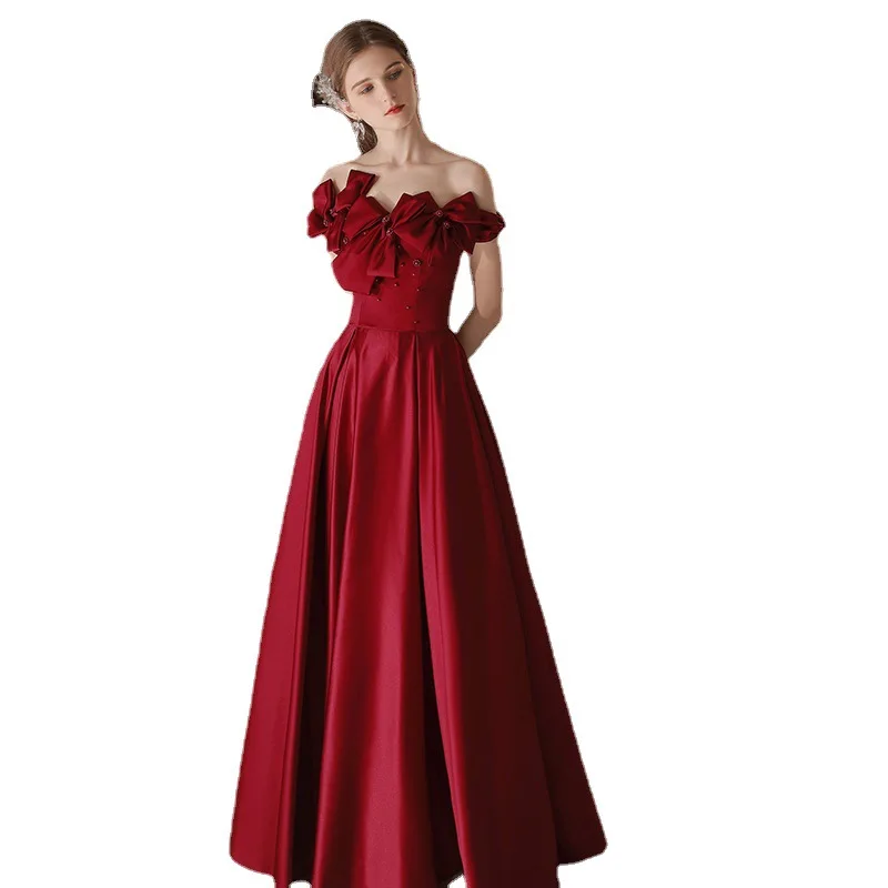 Новое поступление красные длинные платья подружки невесты на одно плечо производитель заказ вечерние платье для выпускного вечера