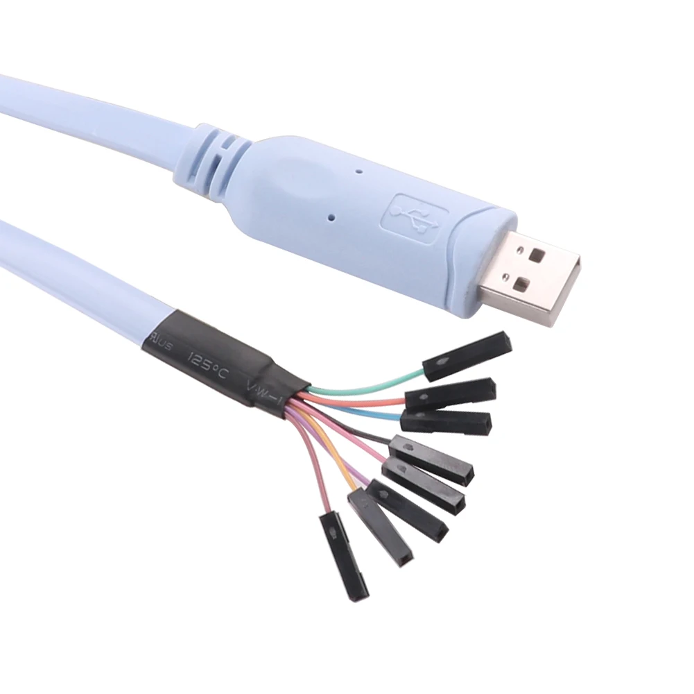 6ft/1.8m  FTDI Chip  USB  to  RS232   Dupont Header Connector  8 Pins  Serial Cable