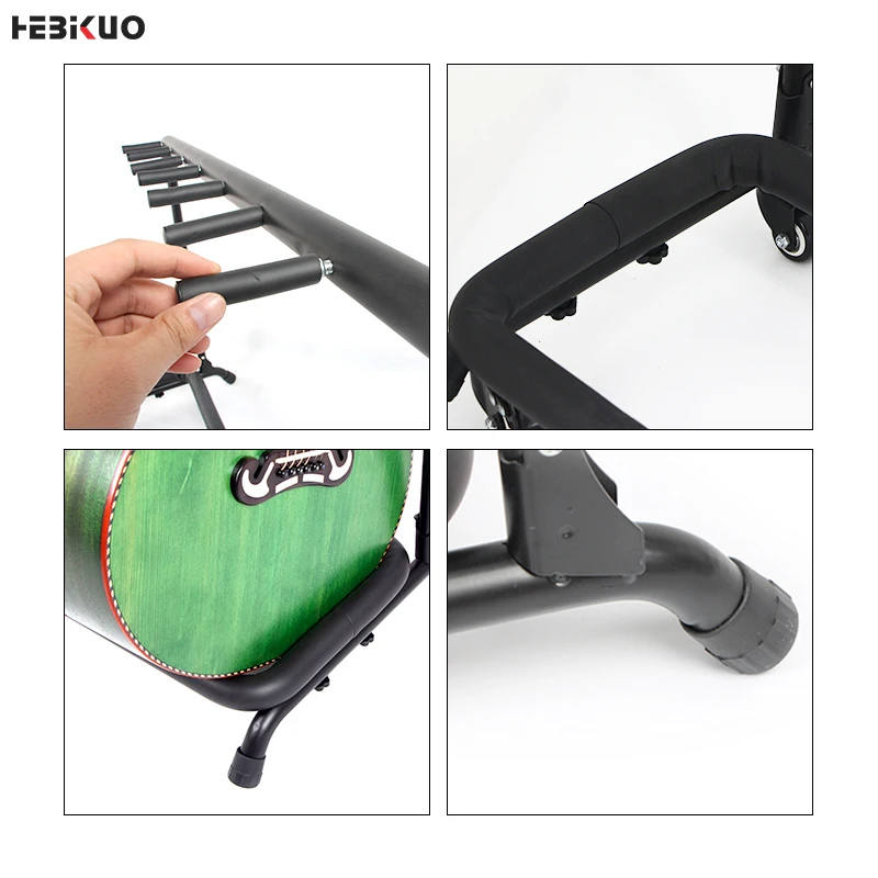 Wholesale 7 pcs multiple acoustic guitar display rack stand