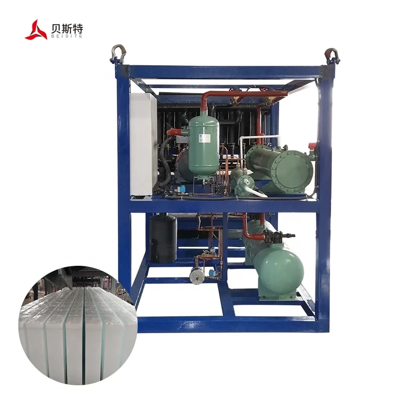 Big Capacity Industrial Plate Cube block ice making machine Automatic Ice Block Machine Price For Sale