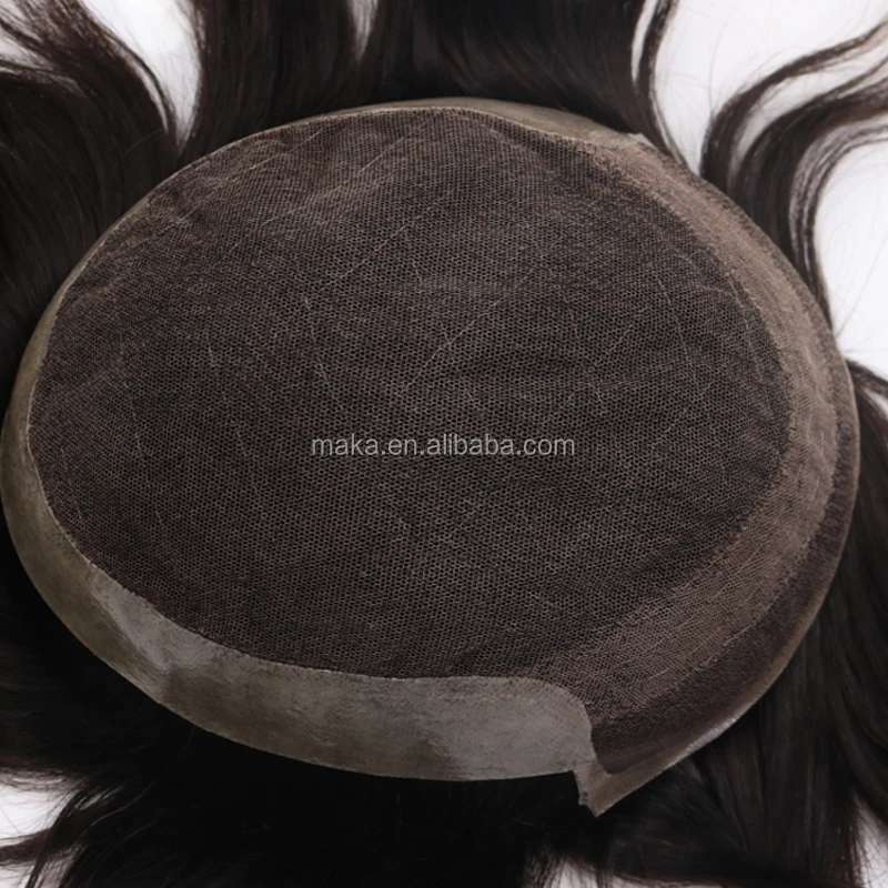 men lace toupee human hair wig