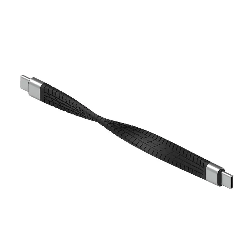 SOCW Flexible FPC Flat USB C to USB C 3.1 Gen2 Type-C Cable Adapter 100W 10Gbps TPE soft for phone high quality cable