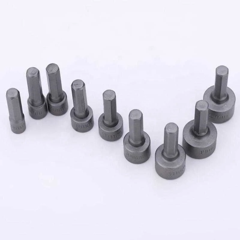Cross Border 9-piece Set Of DIY Hexagonal Socket Nozzle Nut Driver Drill Bit Adapter Electric Tool 5mm-13mm