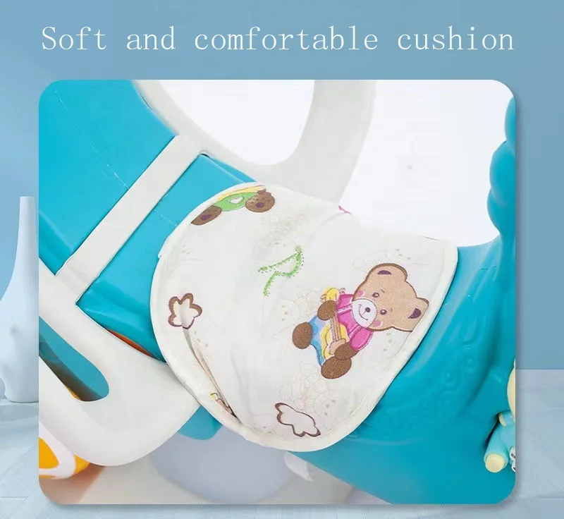 new modal multi-functional early education animal toy plastic musical rocking horse slide car 2 in 1 with push handle for kids