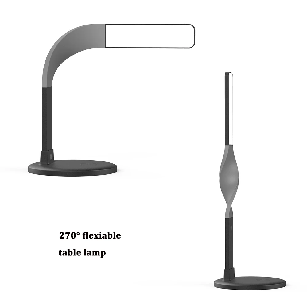 OEM Factory Wholesale QI Wireless Charging Flexible Gooseneck Modern Arc Desk Lamp for Study