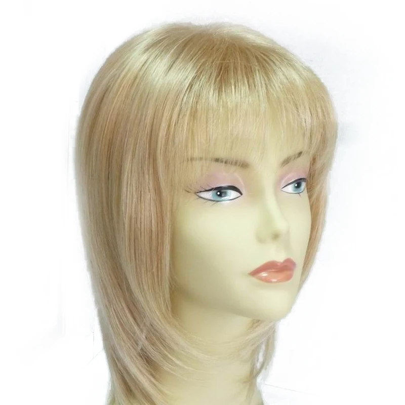 
mono top wig with lace front in human hair curly style 