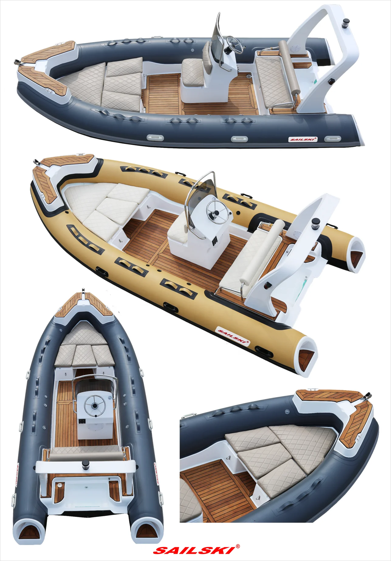  SAILSKI надувная лодка из стекловолокна 2 3 м до 7 6