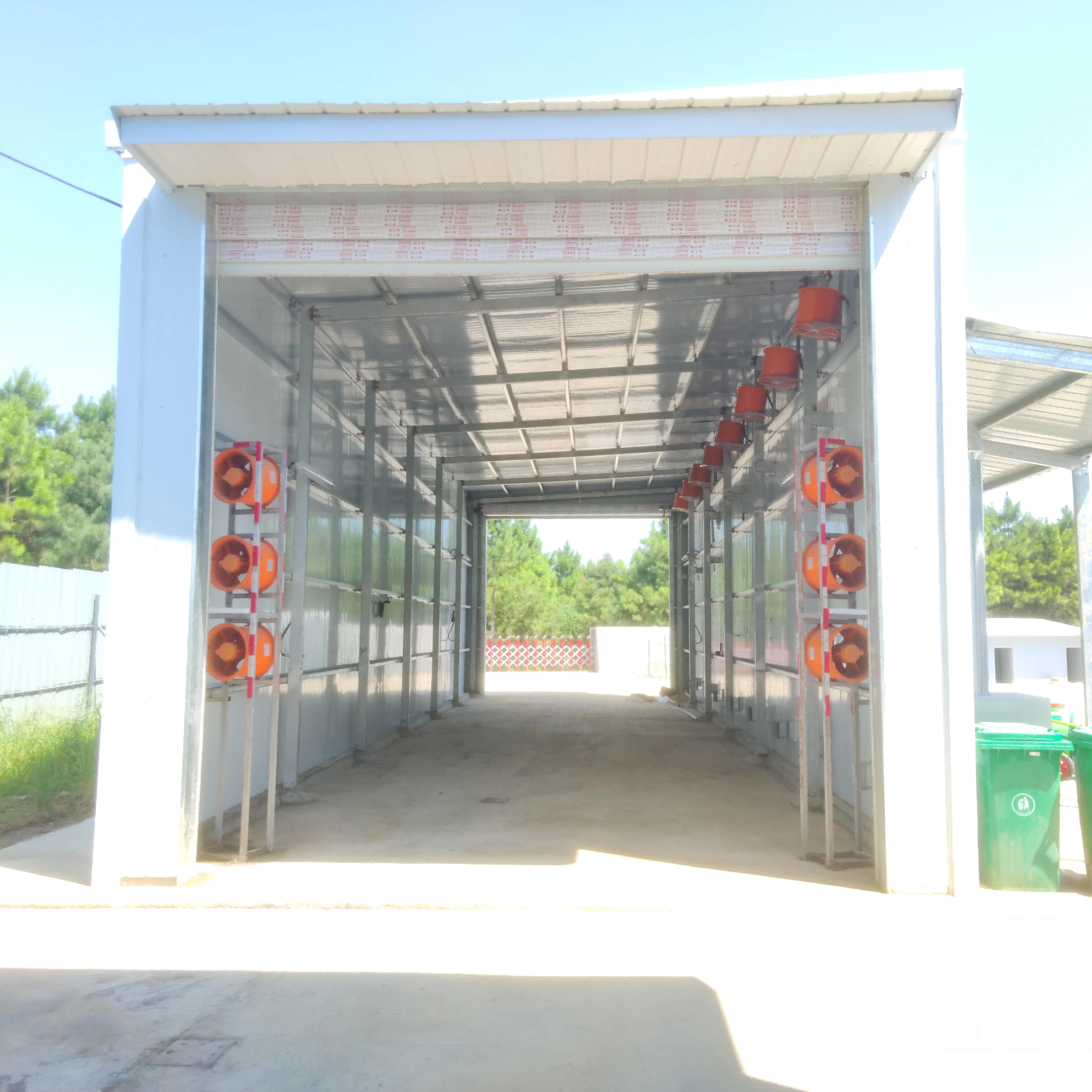 Post Cleaning Vehicle Drying Disinfection Car Drying Shed for Access to Livestock Buildings