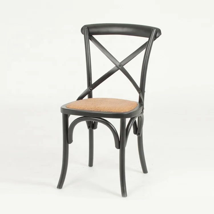 Hand carved rustic solid wood cane back bistro chair restaurant dining tables and chairs (CH-532)