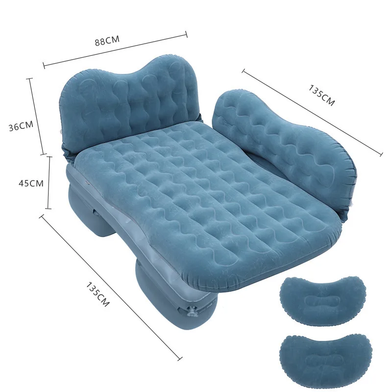 Wholesale products PVC flocking car back seat suv inflatable portable outdoor air bed