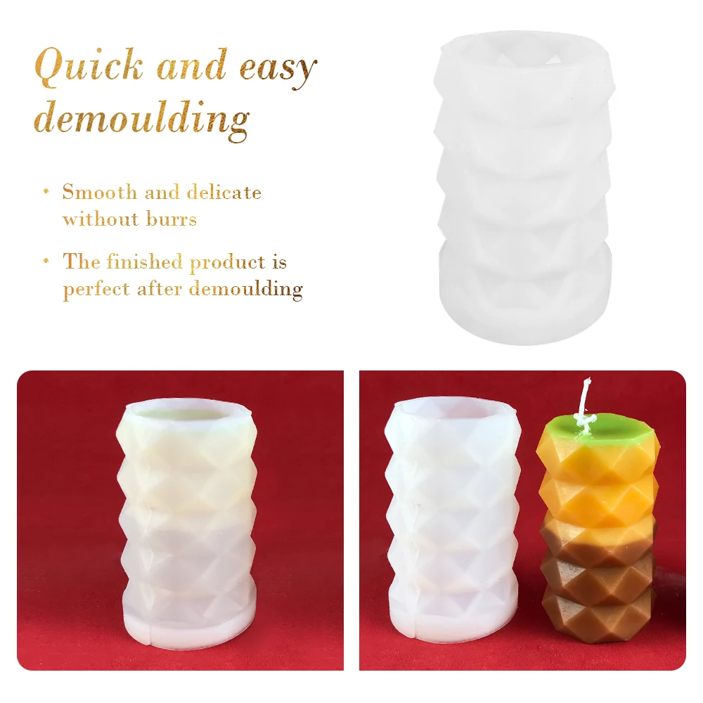 2022 Latest Roman Column Scented Candle Cake DIY Creative Silicone 3D  Mold
