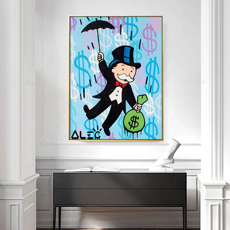Modern Pop Art canvas Oil Painting Hand made wall pictures money art fantasy Decor for living room shop hotels from Dafen