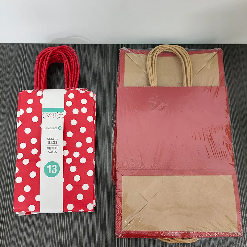 Disposable Kraft Paper Bag S M L Recycled Shopping Bag with Twisted Handle for Sale