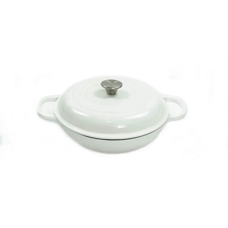 2in1 cast iron double dutch oven with frying pan die casting pot frying pan cast iron non stick square bbq grill pan