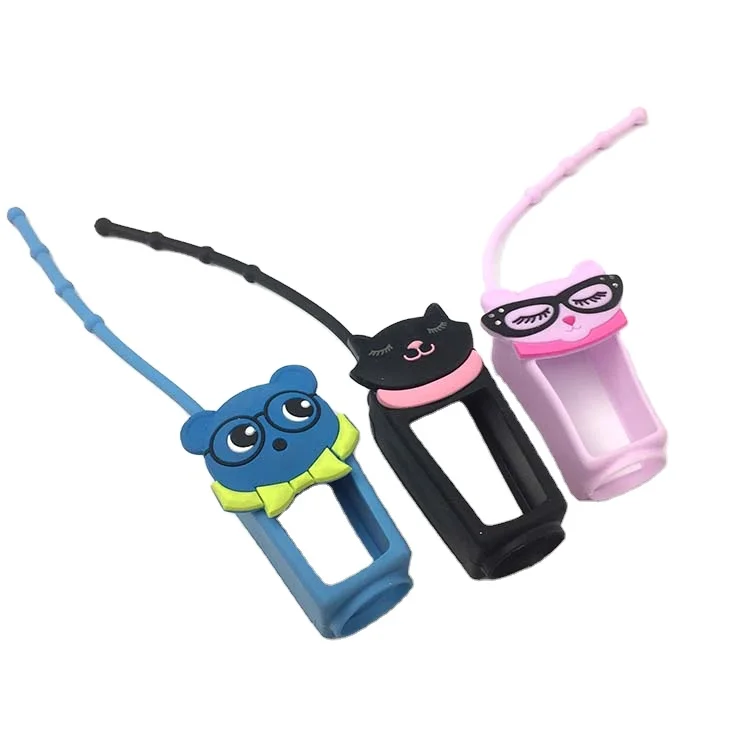 supplier factory Cartoon Animal Silicone Hand Sanitizer Holder 30ml 50ml Silicone Perfume Bottle manufacturer/wholesale