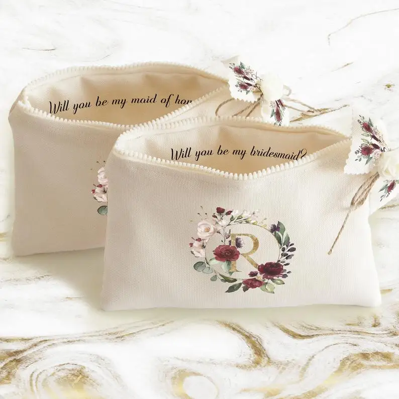 Proposal Gift Cosmetic Bag Bridesmaid Makeup Bag Bridal Party Gift Bags