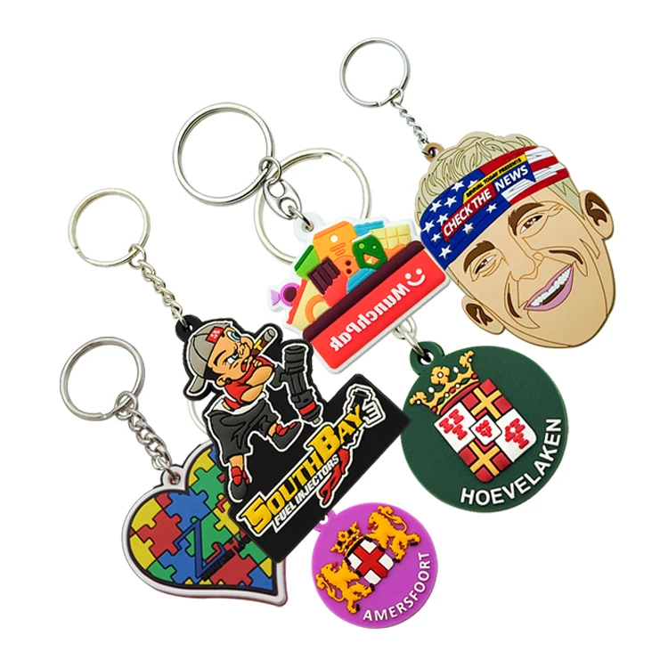 Personalized Wholesale Key Chain Pvc Rubber brand logo pvc monkey keychain