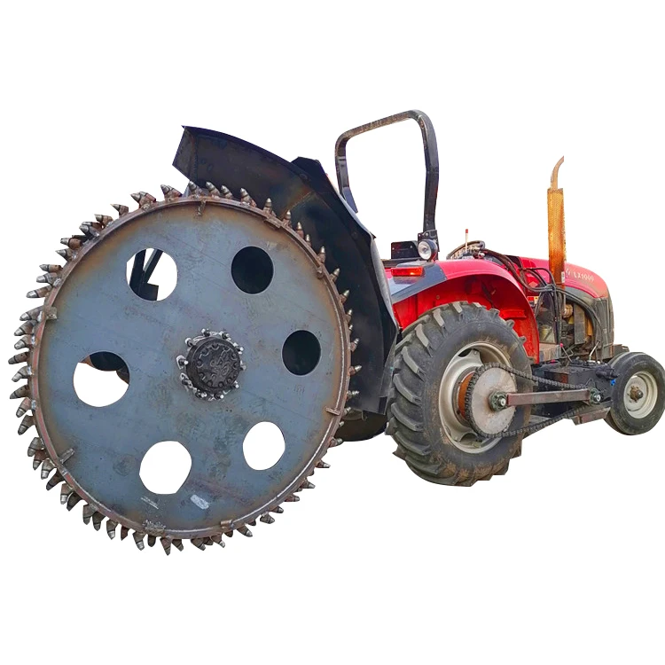 Professional agricultural trencher Tractor mounted disc cutter Fast trencher