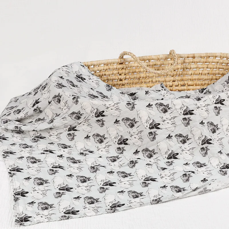 2024 New baby blanket super soft bamboo cotton baby swaddle for baby gifts