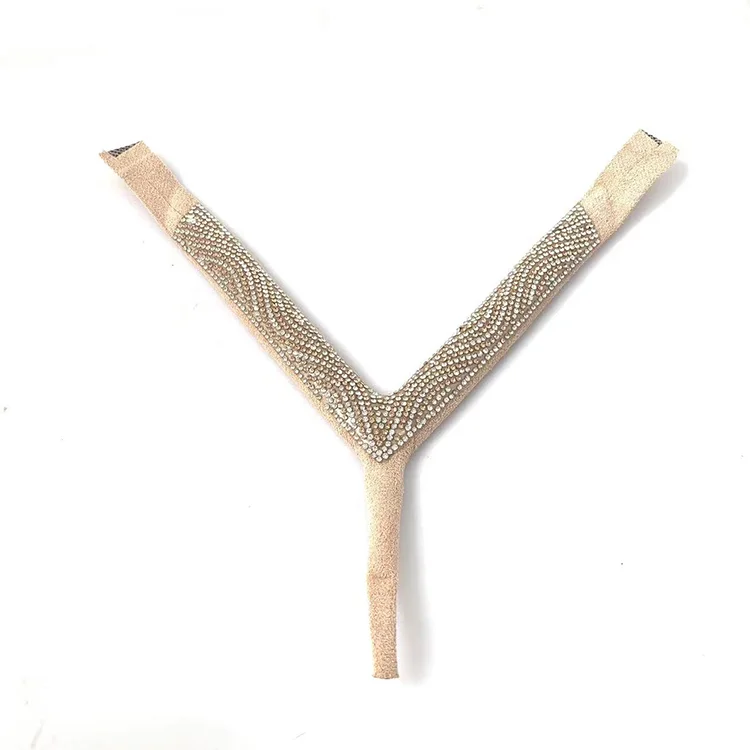 Fashion Glass Decoration Rhinestone Sandals Upper Material Slipper Semi Finished Shoe Uppers