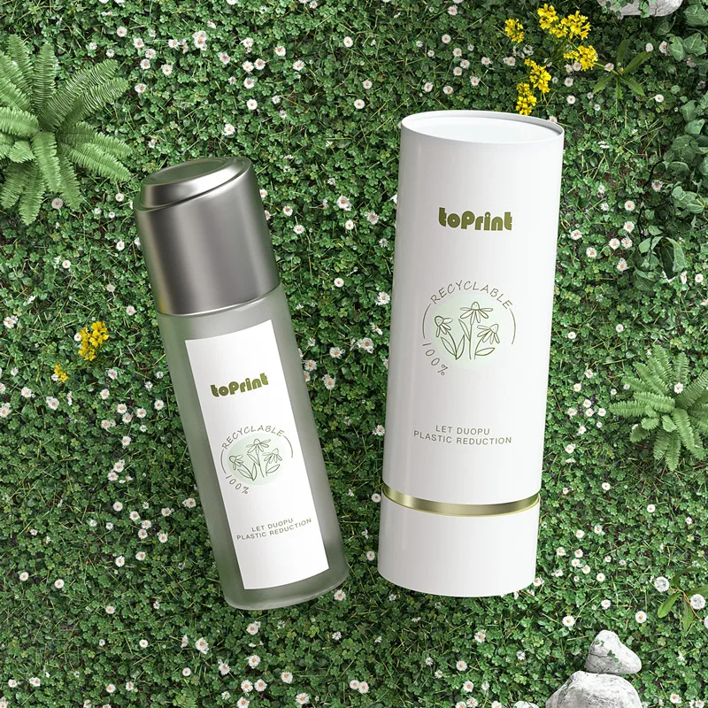 Luxury Perfume Bottle Packaging Custom Hot Stamping Glass Bottles Cosmetic Packaging Paper Tube Cylinder Manufacturing