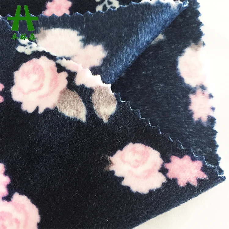 Mulinsen Textile Shaoxing Super Soft Flower Designs Printed Stretch Velvet Fabric Factory