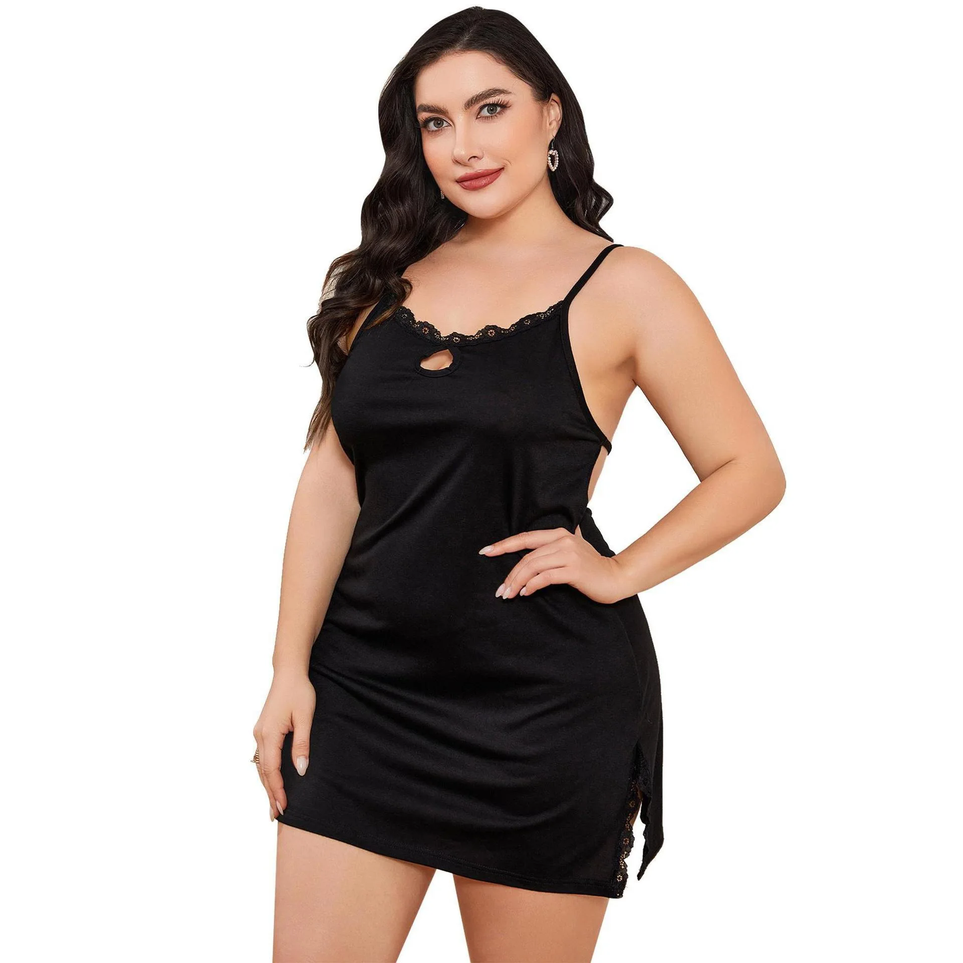 Wholesale Plus Sizes Women Sexy Nightdress Backless Allure Home Wear Nightgown 5XL Big Sizes Sleepwear for Women