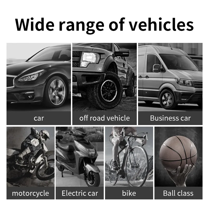  2020 LED light Portable handheld Cordless Auto Tyre air inflator Pump Car Air Compressor rechargeable car