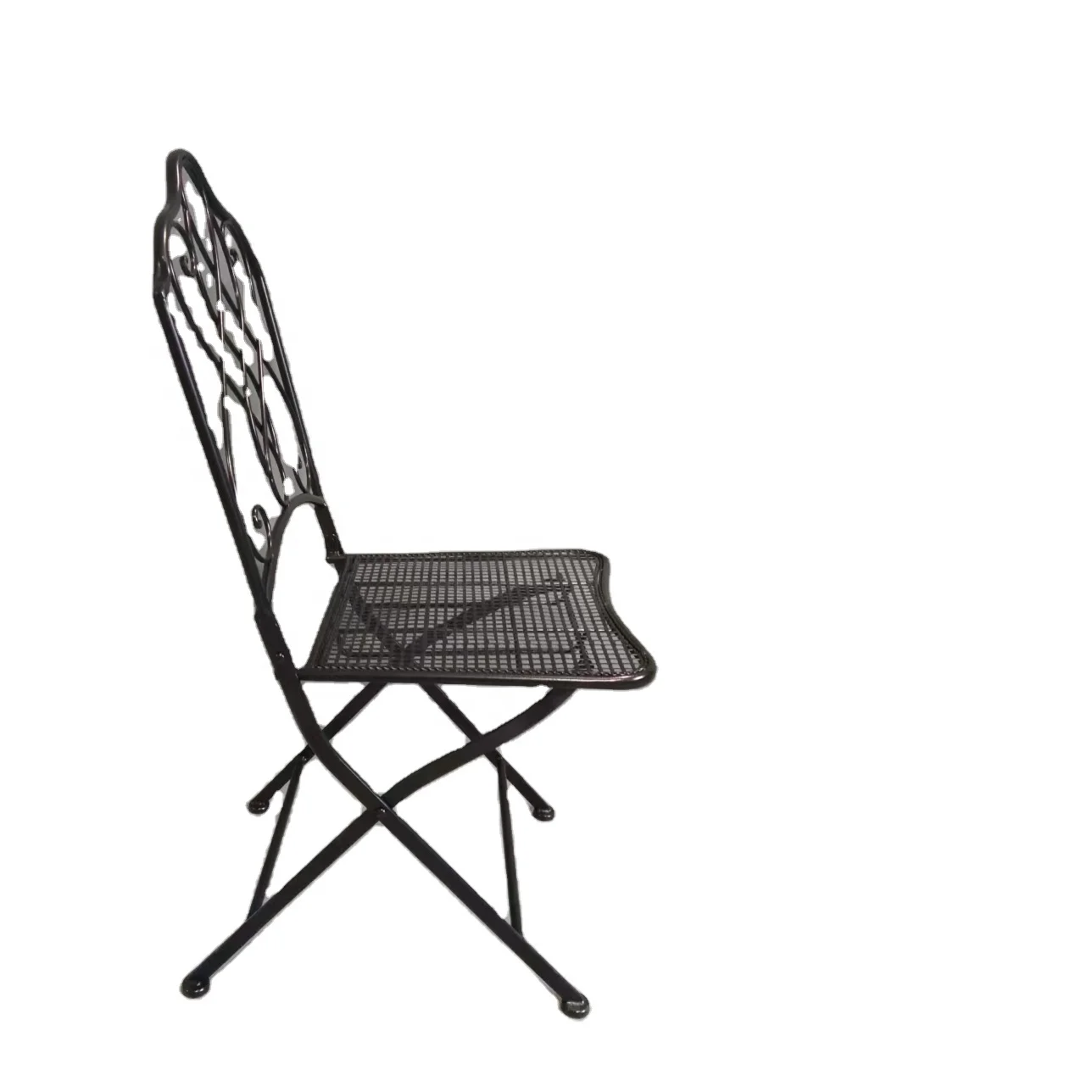 HE-1308 Wedding Outdoor Garden Decorative White Metal folding chair folding outdoor bistro garden metal Wrought Iron Chairs