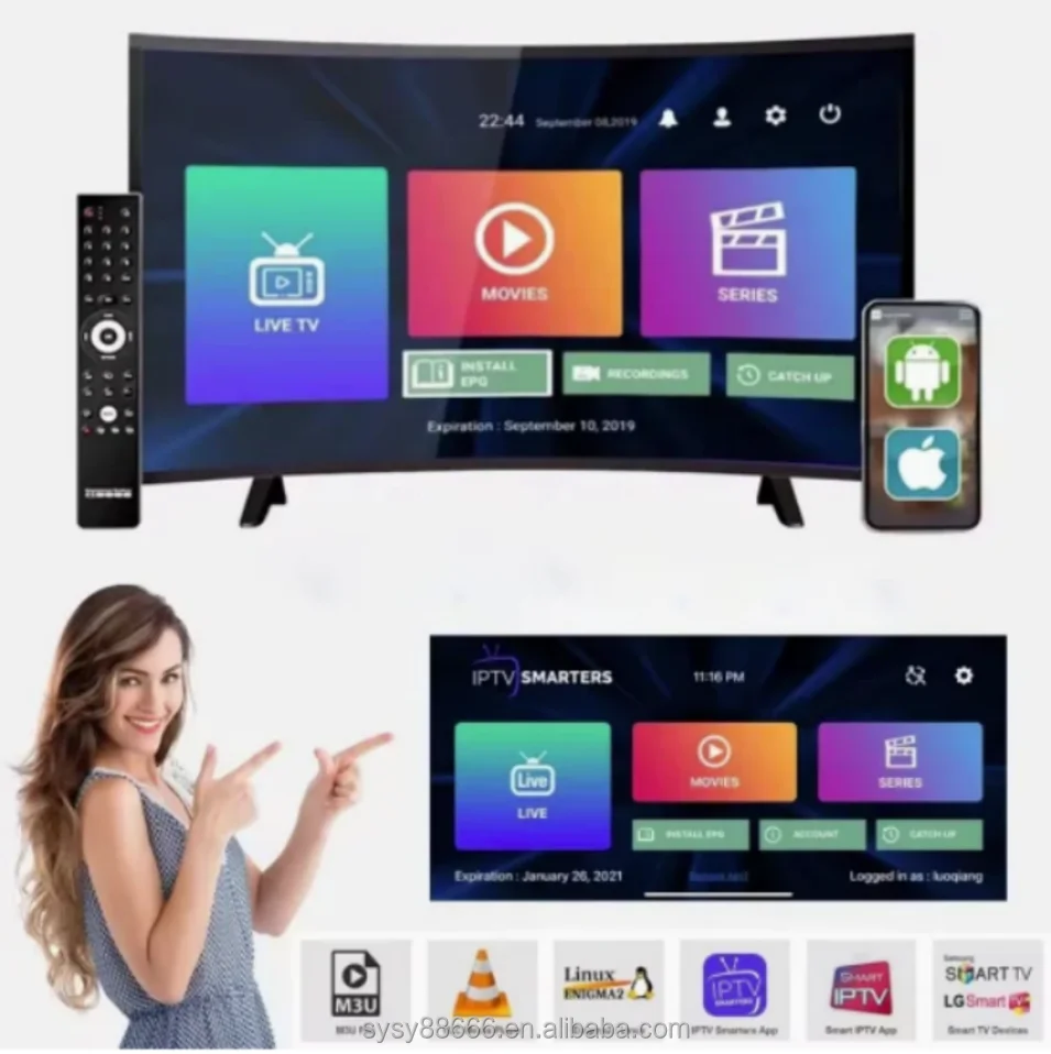 IPTV 4K смарт-ТВ панель реселлера M3u Link Европейский код Польша Франция Испания