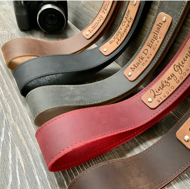 Ya288 Handmade Crazy Horse Genuine Leather Camera Strap Adjustable Leather DSLR Camera Holder Shoulder Strap for Photographer