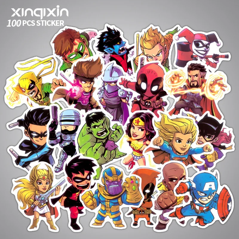 8 стилей 100 шт./пакет неповторяющиеся граффити наклейки ПВХ водонепроницаемый ноутбук гитара скейтборд холодильник автомобильный стикер