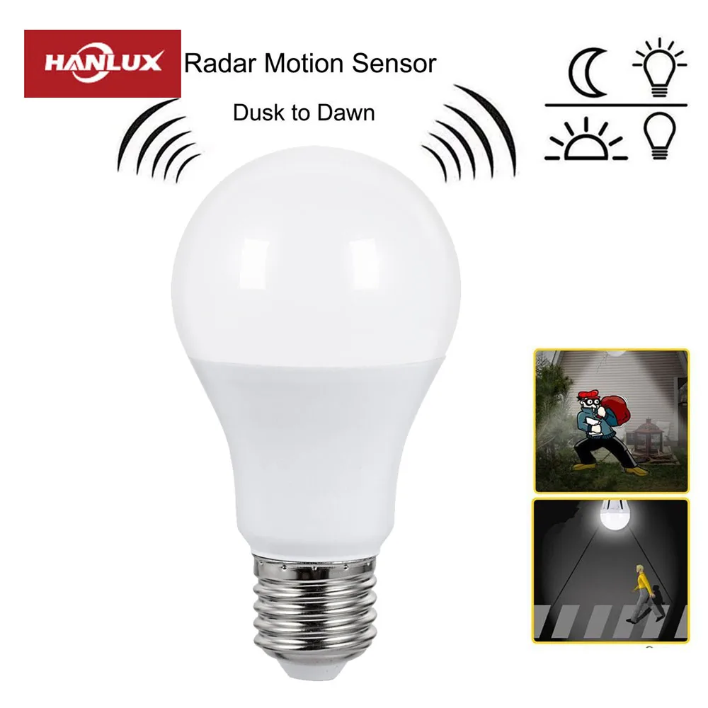 Smart Sensor Bulb Good Price 9W Radar Motion Microwave Sensor Led Bulb 80 E27 Sensor Light SMD2835 Lighting and Circuitry Design