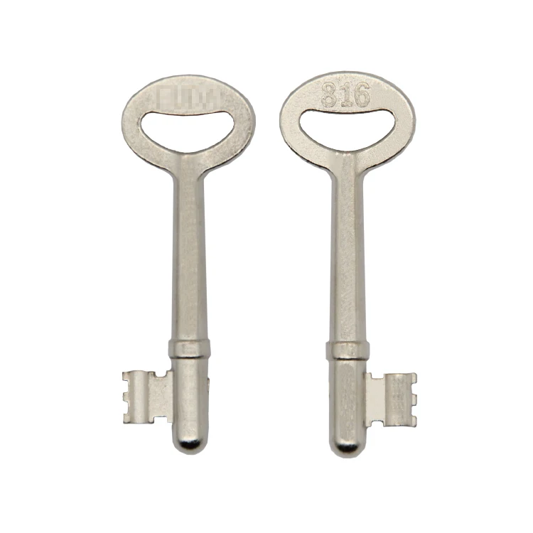 High Quality Full Brass Blank Key House Skeleton Key Blank For Desk Lock