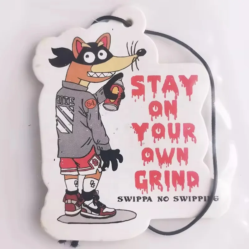 Auto Custom Design Car Air Freshener with Fragrance Popular In-Car Cartoon Logo Paper Profumo Option