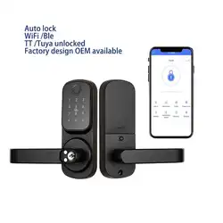 WiFi Smart Digital Lock Keyless Entry Door Lock Serraduras Digitales Electric Handle Front Door lock With Keypad