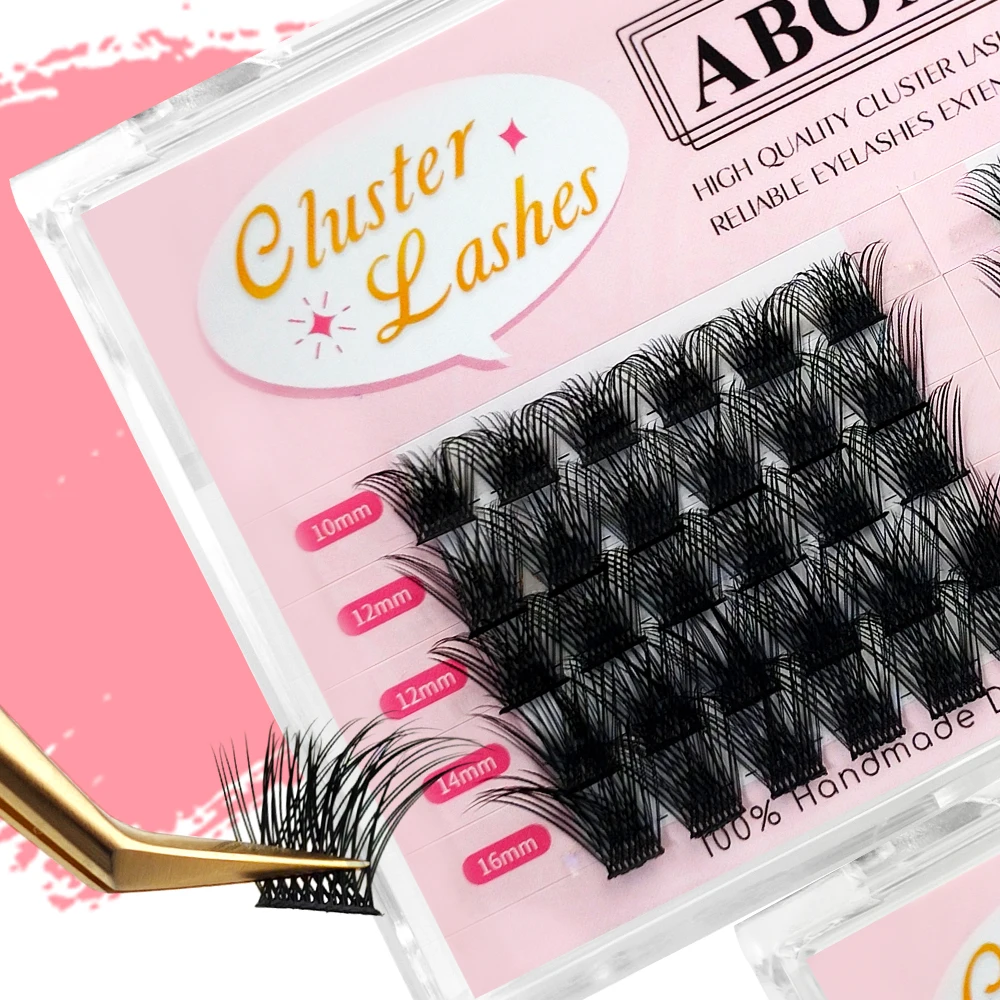 Handmade Self Grafting Eyelash Extension Supplies Bundle Segmented Pre Cut Volume Fan Cluster Eyelashes Diy Lash Extension Kit