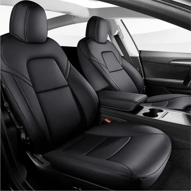 Universal Pink Leather Car Seat Covers Luxury Sports Design for Toyota SUV Front Full Set with Red Logo & Waterproof Feature