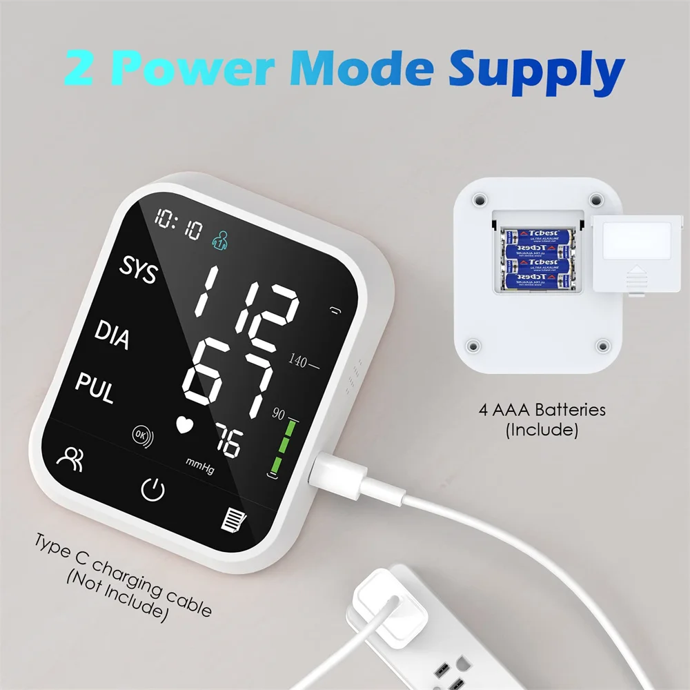 Portable Upper Arm Blood Pressure Machine Sphygmomanometer BP Monitor Eletronic Digital High Bluetooth Blood Pressure Monitor