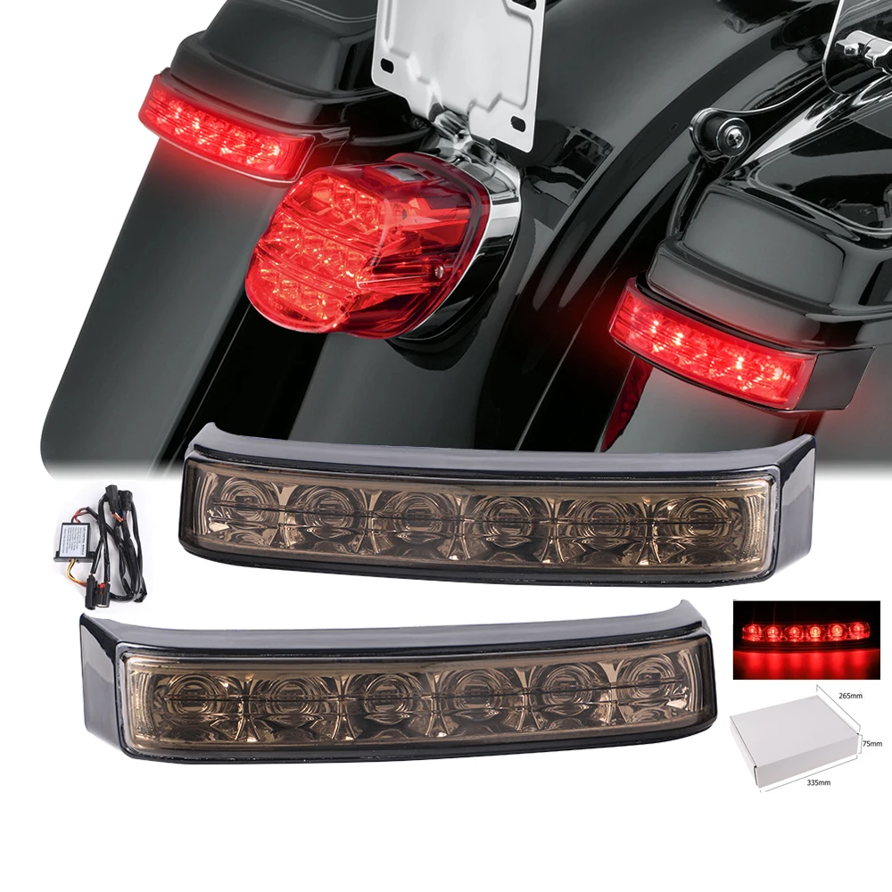 24v 3 провода седельная сумка Harleys светодиодный задний фонарь мотоцикл для