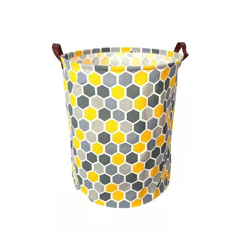 2024 Clothes organizer Laundry basket Outdoor Large Size Toy Storage Bag Foldable Canvas Basket with Handle for Kids Room