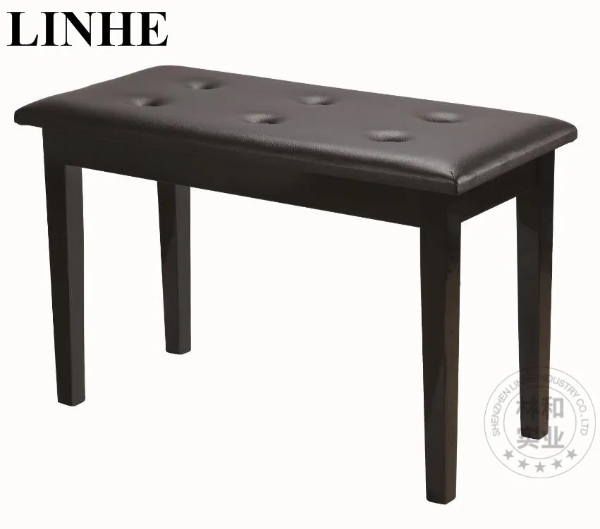 
Мягкая кожаная подкладка с шестью кнопками, Черная Полированная скамейка для пианино с клавиатурой, скамейка для пианино с хранилищем для книг 