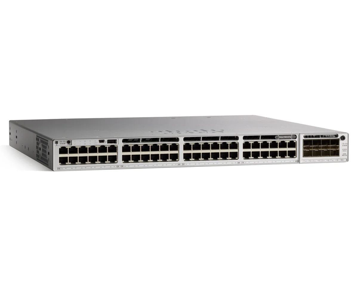 C9300-48P-A 48 портов POE гигабитный сетевой коммутатор Ethernet используется