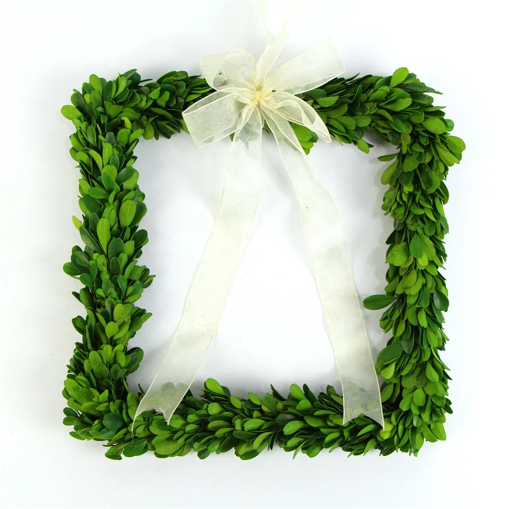 home interior natural square boxwood wreath preserved for sale
