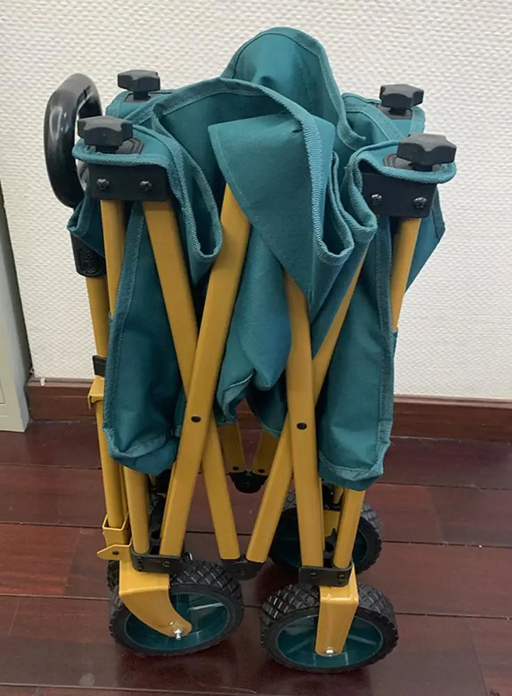 100KG Camping gear collapsible hand wagon heavy duty folding beach wagon  picnic portable garden cart