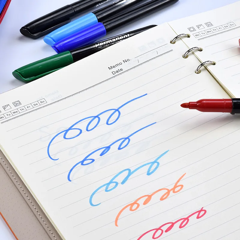 Лидер продаж, черные многоцветные перманентные маркеры с принтом на заказ для школы и колледжа