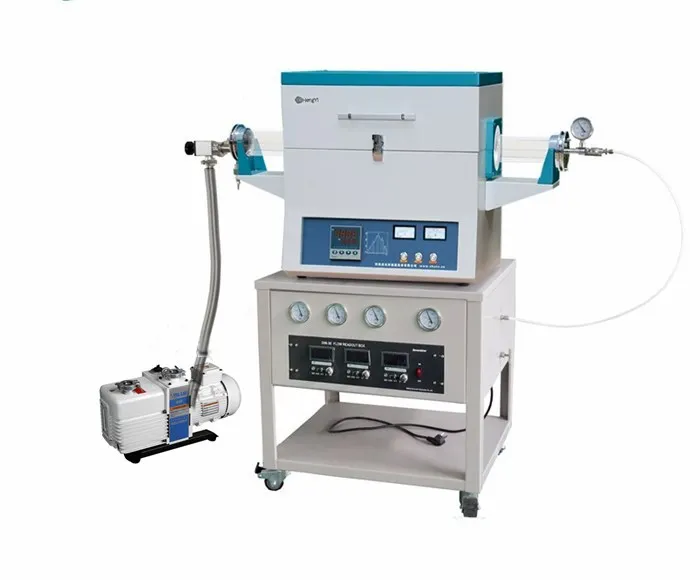 1200c Laboratory Heating Gas Mixer Hydrogen CVD Vacuum Tube Furnace For Graphene Synthesis