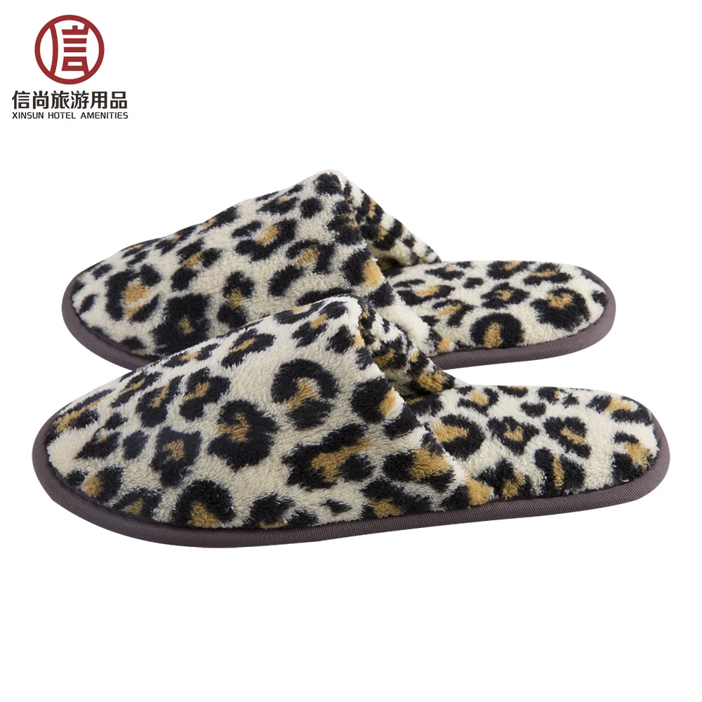 New design customize coral fleece trade assurance slippers with hotel logo