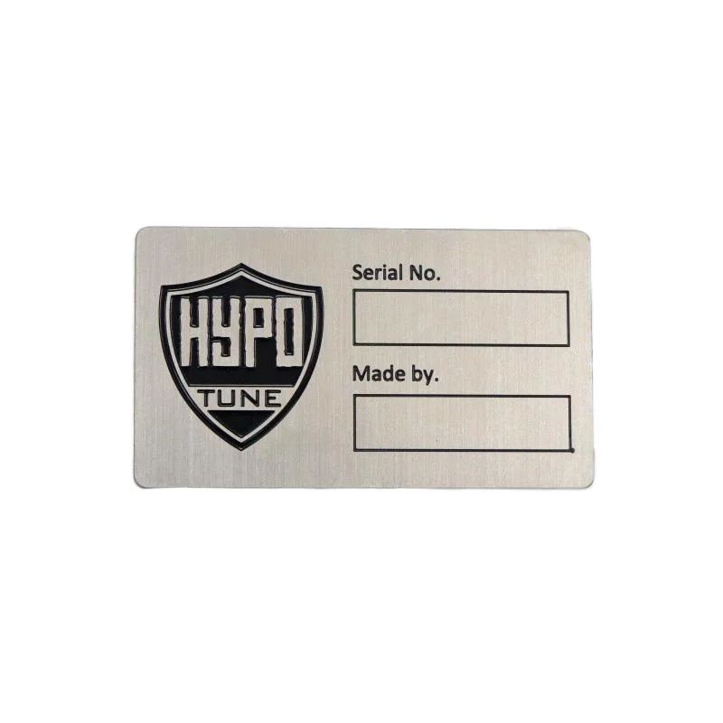 Custom Metal Logo Tag Etched Label Tags Stainless Steel Lasered Nameplates for Equipment