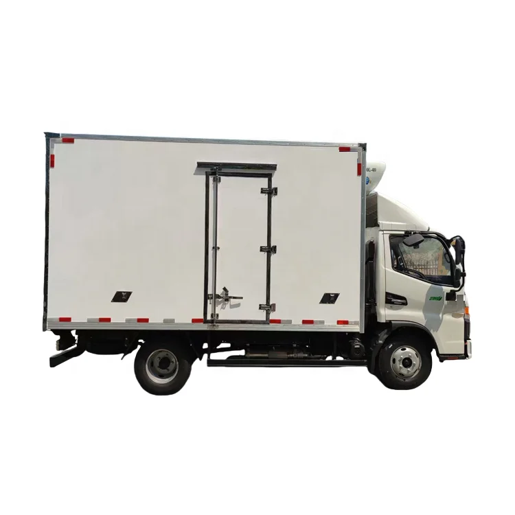 New Used Refrigerator Trucks 4x2 Fish Meat Vegetable Fruit 4 Cylinders Diesel Freezer Vehicle Isuzu Refrigerated Trucks For Sale